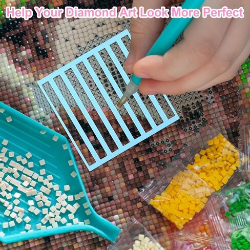 9 قطع مساطر رسم ماسية 9 ألوان مسطرة فنية ماسية قابلة لإعادة الاستخدام أداة محاذاة فنية لدليل الرسم الماسي لعشاق الرسم الماسي in Kuwait