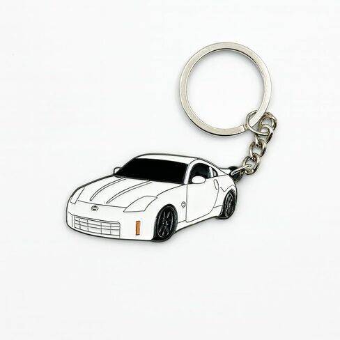 Sports Car Keychain Collectible Automotive Accessory Compatable With 2003-2009 Nissan 350Z With Silver Metal Keyring in Saudi Arabia