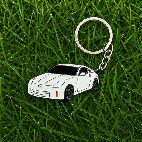 Sports Car Keychain Collectible Automotive Accessory Compatable With 2003-2009 Nissan 350Z With Silver Metal Keyring in Saudi Arabia