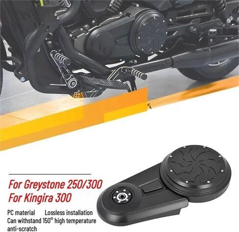 Crankcase,Crankcase Cover Fit for Greystone 250/300 Kingilla 300 Motorcycle Engine Flywheel Cove Resistant PC Belt Decoration Side Cap(Black) in Saudi Arabia