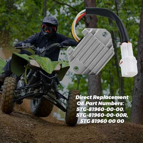 مقوم منظم الجهد الكهربي LOONGPART متوافق مع Yamaha YFZ450 2004-2009 و2012-2013، يناسب إصدارات YFZ450 LE/SE/SP يحل محل OEM 5TG-81960-00-00 1PD-81960-00-00 in Kuwait