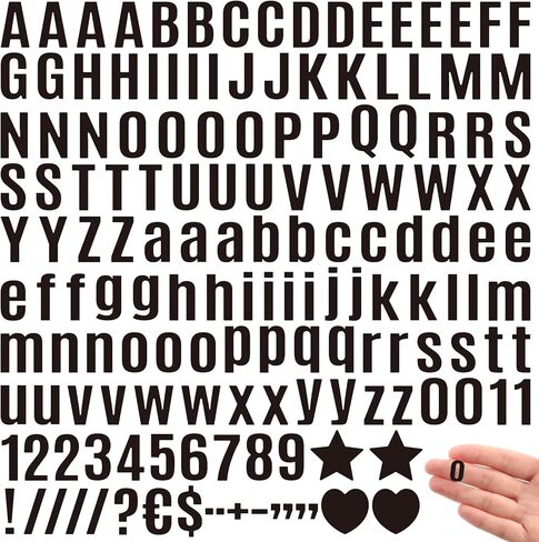 Qilery 32 Sheets 3 Inch Letter and Number Stickers Self Adhesive Vinyl Letters Alphabet Stickers Big Font Letters Number Tags for School Classroom Home Mailbox Decor (Black) in Saudi Arabia