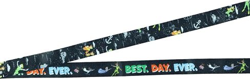 Disney Peter Pan Best Day Ever Lanyard with Clear ID Badge Holder and 2" Rubber Peter Pan Charm in Saudi Arabia