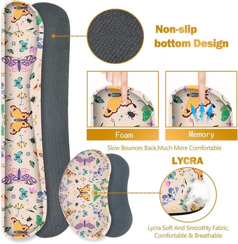 ARTSO Large Gaming Mouse Pad, Keyboard Wrist Rest Pad & Wrist Support Mousepad Set, Stitched Edge, Extended, Non-Slip Base, Memory Foam Desk Mat for Office, Home, Abstract Art Marble in Kuwait