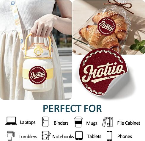 Custom Waterproof Vinyl Stickers – Durable Personalized Logo Labels, Dishwasher Safe Decals for Business Branding, Bottles, Packaging & Events in Saudi Arabia