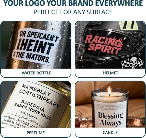 Custom Waterproof Vinyl Stickers – Durable Personalized Logo Labels, Dishwasher Safe Decals for Business Branding, Bottles, Packaging & Events in Saudi Arabia