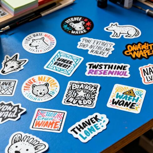 Custom Waterproof Vinyl Stickers – Durable Personalized Logo Labels, Dishwasher Safe Decals for Business Branding, Bottles, Packaging & Events in Saudi Arabia