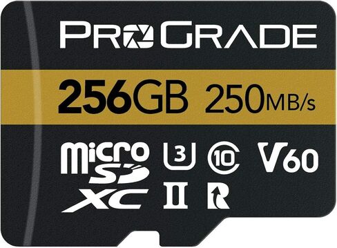 ProGrade Digital microSD Memory Card - V60 microSD Card for DSLR and Action Cameras - High Speed Transfer of Files & Large Storage - Up to 250MB/s Read and 130MB/s Write Speed 128 GB in Kuwait
