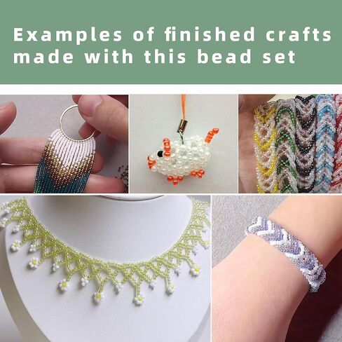 24000PCS 2mm Glass Seed Beads Kit – 24 Assorted Colors Small Beads Set for Jewelry Making, DIY Bracelets, Necklaces, Earrings, Craft Projects in Saudi Arabia