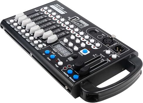 Built-in Battery Ultra-Thin Portable DMX512 Console 192CH programmable Stage Lighting Controller 240 Different Scenes for DJ Bands Bars Pubs Clubs Family Party Wedding etc in Kuwait