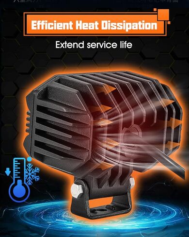 UNI-SHINE قطعتان من مصابيح LED مقاس 4 بوصة، أضواء مكعبة للقيادة والفيضانات على الطرق الوعرة للدراجات النارية والشاحنات وATV وUTV وSUV والقارب in Kuwait