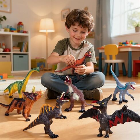 BotZilla 7 Piece Jumbo Dinosaur Toys Big Dinosaur Toy for Boys Realistic Giant Dino Toys for Kids 3-5 for Kids in Saudi Arabia
