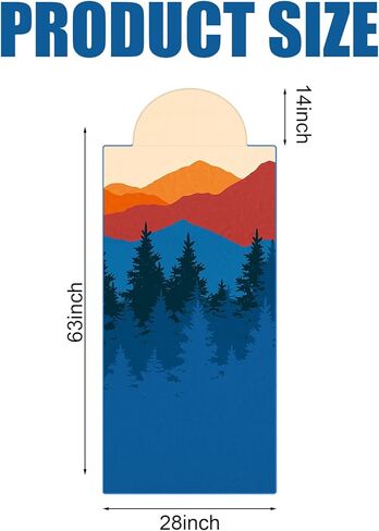 4 Packs 63 x 31.5 Polyester Nylon Mountain Forest Landscape Print Car Seat Towel Covers, Beach Towel, with 9.84'' Radius Hood for Beach, Camping and Dog Pet Workout Outdoor Sport Activities in Saudi Arabia