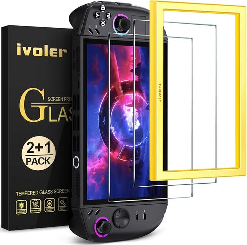 واقي شاشة محدث من ivoler مكون من قطعتين من الزجاج المقسى لجهاز Lenovo Legion Go Gaming المحمول 8.8 بوصة 2023 مع [إطار محاذاة]، شفاف عالي الدقة مضاد للخدش لجهاز Lenovo Legion Go in Kuwait