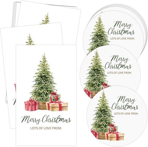 Christmas Gift Stickers, Chinoiserie Name Labels with Orange Tree Vase, 20 Round & 20 Rectangle, Fits for Xmas Party Decor, Gift Wrapping, Envelopes Seals, Handcraft, Minimalist-A28 in Saudi Arabia