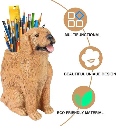 Pen Pencil Holder with Phone Stand, Resin Holder Desk Organizer Decoration for Office Desk Home Decorative (Dog) in Saudi Arabia