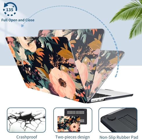 Shell Compatible with MacBook Air 13 inch Case 2025-2022 Model A3240 M4 A3113 M3 A2681 M2,Cute Plastic Laptop Case, Keyboard Skin and Portable Computer Bag for MacBook 13.6'', Plant Mountain in Kuwait