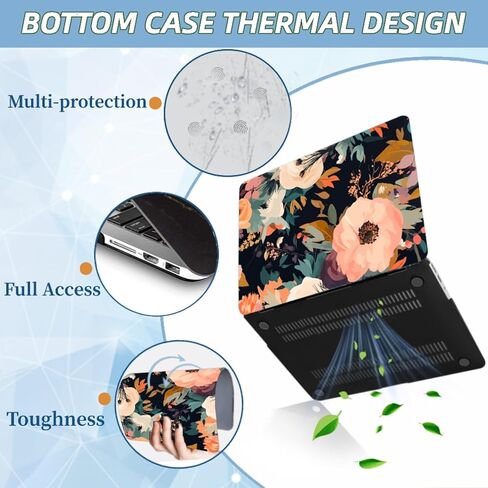 Shell Compatible with MacBook Air 13 inch Case 2025-2022 Model A3240 M4 A3113 M3 A2681 M2,Cute Plastic Laptop Case, Keyboard Skin and Portable Computer Bag for MacBook 13.6'', Plant Mountain in Kuwait