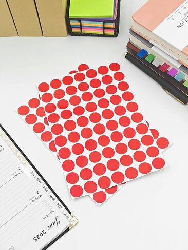 1050 PCS, 3/4" Round Dot Stickers Circle Labels, Red in Saudi Arabia