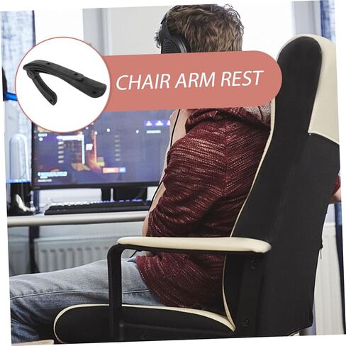 DOITOOL 2pcs Replacement Armrests for Office Chairs Sturdy Racing Chair Armrests Arm Rest Pads Easy to Install Ergonomic Design Daily Use in Saudi Arabia