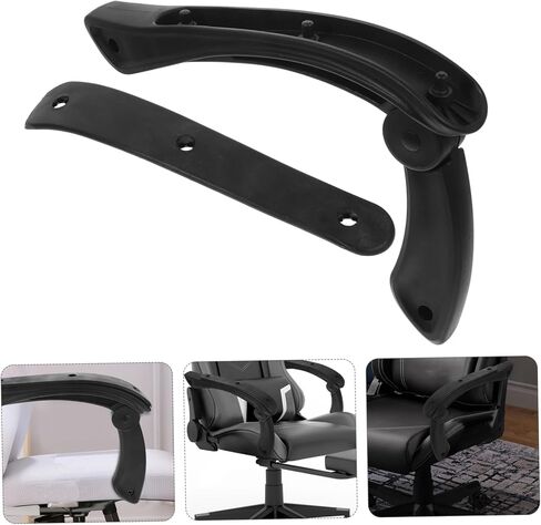 DOITOOL 2pcs Replacement Armrests for Office Chairs Sturdy Racing Chair Armrests Arm Rest Pads Easy to Install Ergonomic Design Daily Use in Saudi Arabia