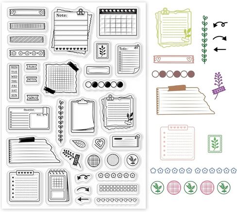 Calendar Label Theme Transparent Stamps with Gridlines Clear Stamp Seals Calendar Planner Month Organizer Scheduler Mini Silicone Template Stamps for DIY Making Scrapbooking Diary in Saudi Arabia