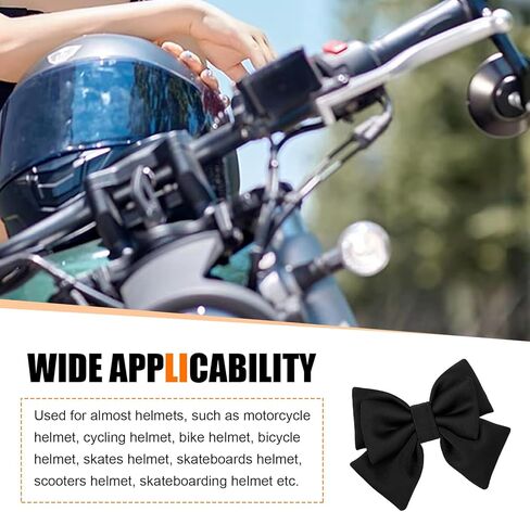 Motorcycle Helmet Bow, Cute Bow Helmet Decoration for Women, Removable Motorcycle Helmet Accessories (Red) in Saudi Arabia
