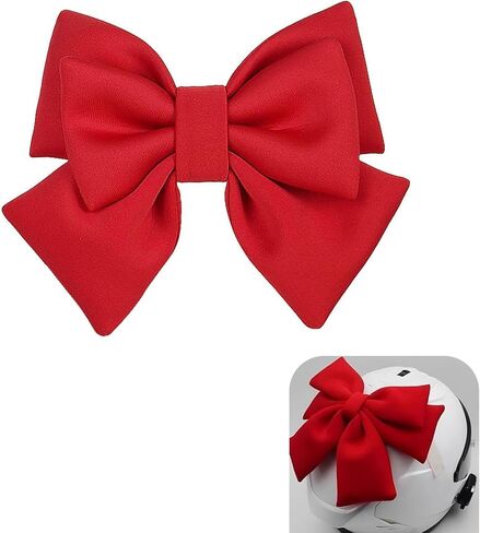 Motorcycle Helmet Bow, Removable Large Bow Helmet Decorations, Cute Motorbike Accessories with Suction Cup Fitted, Universal for Bike Skateboard Scooter in Saudi Arabia