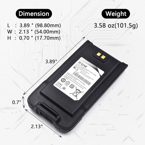 hflexgrad (2-Pack) 7.4V BL-9 استبدال بطارية ليثيوم أيون راديو ثنائية الاتجاه لـ Baofeng UV-9R/Pro/Plus GMRS-9R UV-XR UV-9G UV-82WP(T-56)، BF-T57 أجهزة الاتصال اللاسلكي in Kuwait