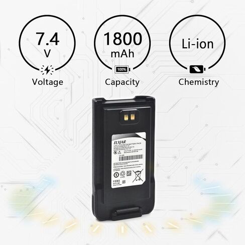 hflexgrad (2-Pack) 7.4V BL-9 استبدال بطارية ليثيوم أيون راديو ثنائية الاتجاه لـ Baofeng UV-9R/Pro/Plus GMRS-9R UV-XR UV-9G UV-82WP(T-56)، BF-T57 أجهزة الاتصال اللاسلكي in Kuwait