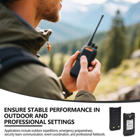 hflexgrad (2-Pack) 7.4V BL-9 استبدال بطارية ليثيوم أيون راديو ثنائية الاتجاه لـ Baofeng UV-9R/Pro/Plus GMRS-9R UV-XR UV-9G UV-82WP(T-56)، BF-T57 أجهزة الاتصال اللاسلكي in Kuwait