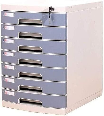File Cabinet Can Lock Data, Office Storage Drawer, Confidential Desktop Organizer, White Small Label, Anti Tripping Plastic (A1) in Saudi Arabia