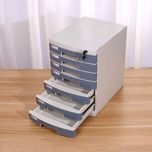 File Cabinet Can Lock Data, Office Storage Drawer, Confidential Desktop Organizer, White Small Label, Anti Tripping Plastic (A1) in Saudi Arabia