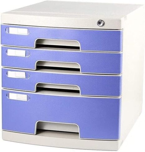 Office Desktop File Cabinet with Lock Office Plastic Combination Cabinet Sturdy Thickened Data Cabinet (2) in Kuwait