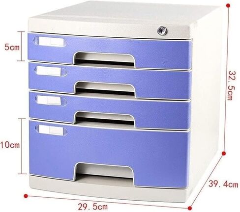 Office Desktop File Cabinet with Lock Office Plastic Combination Cabinet Sturdy Thickened Data Cabinet (2) in Kuwait