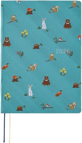 Hobonichi Techo HON A5 2026 – القوس وربطة العنق: في الغابة (الإنجليزية، مخطط البداية لشهر يناير) in Kuwait