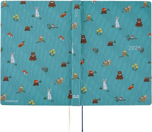 Hobonichi Techo HON A5 2026 – القوس وربطة العنق: في الغابة (الإنجليزية، مخطط البداية لشهر يناير) in Kuwait