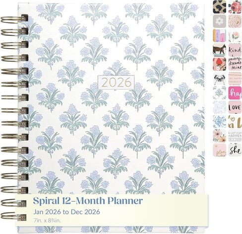 WORLD TRAVELER 2026 Planner Weekly and Monthly - 7'' x 8.75'' Hard Cover January December Spiral Daily Planner 2026 To Do List, Size 7X8.75, Brown Cheetah Print in Saudi Arabia
