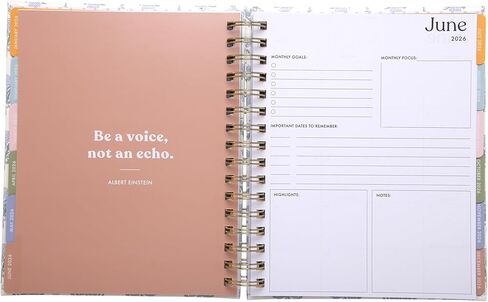 WORLD TRAVELER 2026 Planner Weekly and Monthly - 7'' x 8.75'' Hard Cover January December Spiral Daily Planner 2026 To Do List, Size 7X8.75, Brown Cheetah Print in Saudi Arabia