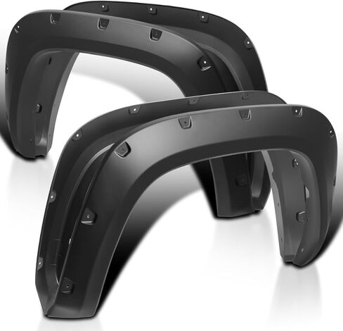 Spec-D Tuning 4PC Front + Rear Smooth Rivet Bolt On Pocket Style Fender Flares Compatible with 2022-2024 Toyota Tundra in Saudi Arabia