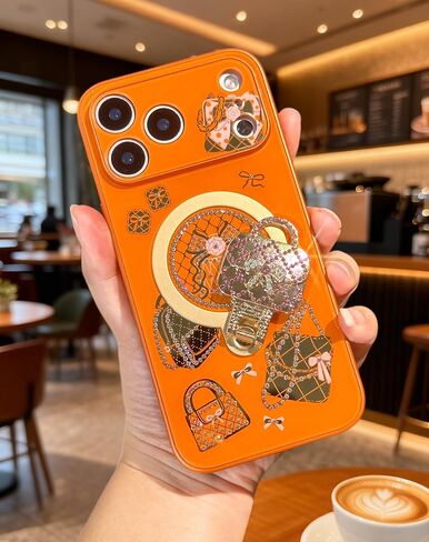 for iPhone 12 Pro Max Phone Case Cute Glitter Girly Women Flower Design,Luxury Plating Pearly Lustre Pattern,Sparkle Bling Diamond Butterfly Kickstand,Plating Hard Back Rugged Bumper Cover in Kuwait