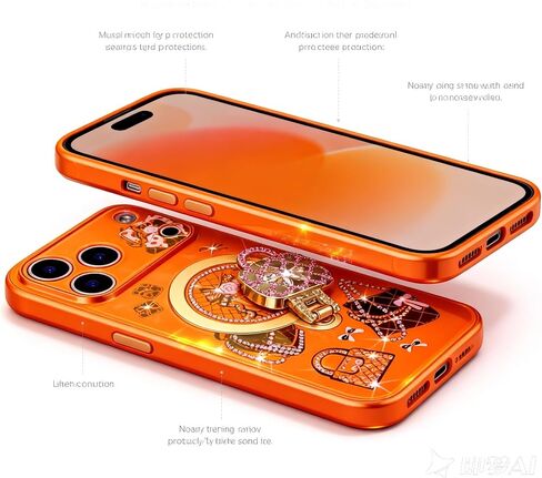 for iPhone 12 Pro Max Phone Case Cute Glitter Girly Women Flower Design,Luxury Plating Pearly Lustre Pattern,Sparkle Bling Diamond Butterfly Kickstand,Plating Hard Back Rugged Bumper Cover in Kuwait