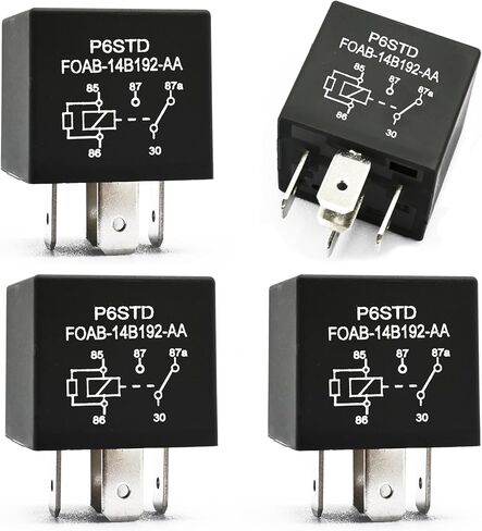 4 قطع مرحل P6Sdt Foab-14B192-Aa، مرحل 40A 12Vdc 5 Pin، بديل OEM لـ F0Ab-14B192-Aa متوافق مع Ford in Saudi Arabia