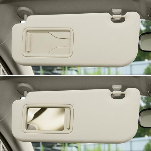 INTGET رمادي جانب السائق حاجب الشمس لملحقات Toyota Corolla 2019 2020 2021 2022 2023 2024 ABS الجانب الأيسر حاجب الشمس للسيارة مع مرآة in Saudi Arabia