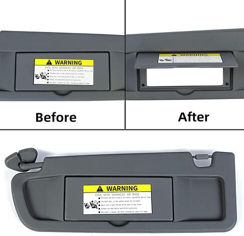 Driver Side Sun Visor Compatible with 2006 2007 2008 2009 2010 2011 Honda Civic with Mirror Left Replacement for 83280-SNA-A01ZA Dark Gray in Kuwait