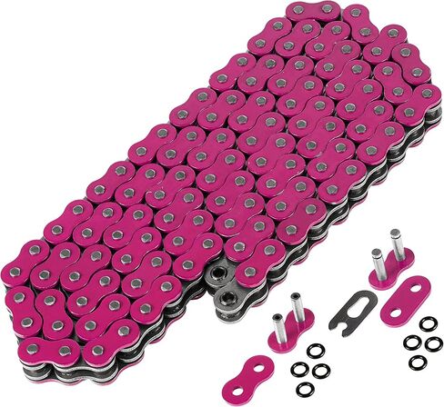 Caltric Pink O-Ring Drive Chain Compatible with Yamaha Tt-R230 Ttr230 Ttr 230 2009 2011-2013 in Saudi Arabia