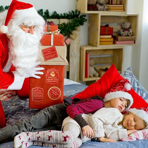 Marspark 120 Pcs Christmas Gift Tag Stickers from Santa Claus 4 Styles Self Adhesive Xmas North Pole Gift Tags Gold Foil Tag from Santa North Pole Delivery Stickers Labels for Present Wrapping Party in Saudi Arabia