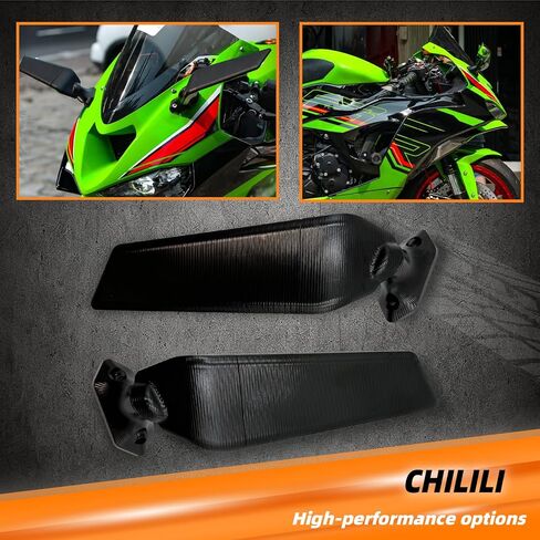 Update Stealth Mirrors for Kawasaki Ninja ZX-6R ZX6R ZX636 2019-2025 accessories stealth mirrors Wind wing rearview made of CNC Aluminum Angle adjustable in Kuwait
