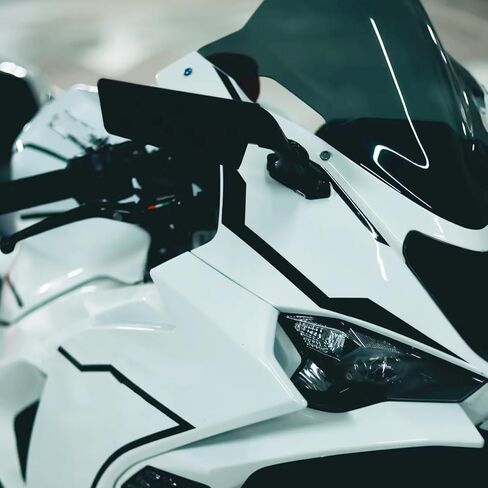 Update Stealth Mirrors for Kawasaki Ninja ZX-6R ZX6R ZX636 2019-2025 accessories stealth mirrors Wind wing rearview made of CNC Aluminum Angle adjustable in Kuwait