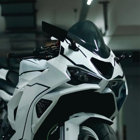 Update Stealth Mirrors for Kawasaki Ninja ZX-6R ZX6R ZX636 2019-2025 accessories stealth mirrors Wind wing rearview made of CNC Aluminum Angle adjustable in Kuwait